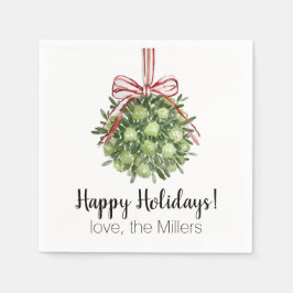 コケットミスタントウオーターカラークリスマスナプキン スタンダードカクテルナプキン