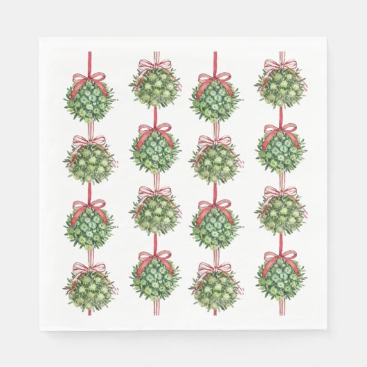 コケットミスタントウオーターカラークリスマスナプキン スタンダードランチョンナプキン (正面)