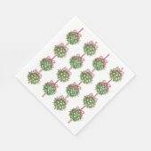 コケットミスタントウオーターカラークリスマスナプキン スタンダードランチョンナプキン (角)