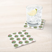 コケットミスタートウオーターカラークリスマスコースター スクエアペーパーコースター (インサイチュ)