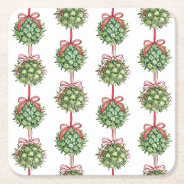 コケットミスタートウオーターカラークリスマスコースター スクエアペーパーコースター