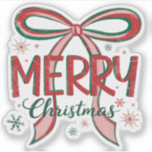 コケットメリークリスマスレトロクリスマスボーイングヴィンテージ シール (正面)