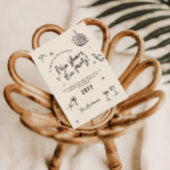 コケットモダンタイポグラフィニューヤッツイブパーティー 招待状