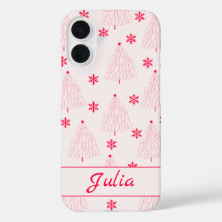 コケットライトピンククリスマスツリー iPhone 16ケース