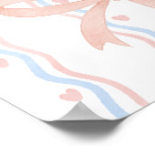 コケットリボンウッドランドベビーシャワーウェルカム ポスター (角)