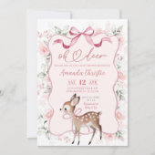 コケットリボンフローラオーディアベビーシャワー 招待状 (正面)