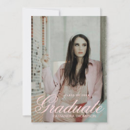 コケットリボン卒業モノグラムクレスト 招待状