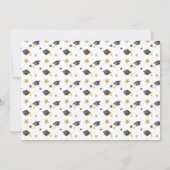 コケットリボン卒業モノグラムクレスト 招待状 (裏面)