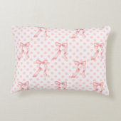 コケットルームデコールピンクボウズ&水玉模様 アクセントクッション (裏面)