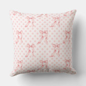 コケットルームデコールピンクボウズ&水玉模様 クッション (裏面)