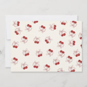 コケットレッドさくらんぼ1stバースデーフォト招待状 招待状 (裏面)