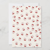 コケットレッドさくらんぼ1st誕生日パーティの招待状 招待状 (裏面)