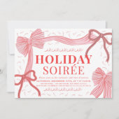 コケットレッド&ピンクボーズクリスマスホリデーソイレ 招待状 (正面)
