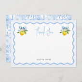 コケットレモンウェーイタリアンブ赤ちゃんシャワー サンキューカード (正面/裏面)