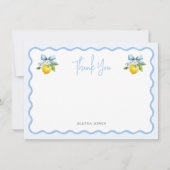 コケットレモンウェーイタリアンブ赤ちゃんシャワー サンキューカード (正面)