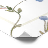 コケットワイルドフラワーベビーシャワー歓迎サイン ポスター (角)