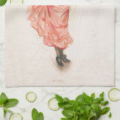 コケットヴィンテージイラストレーション キッチンタオル (折り畳み)