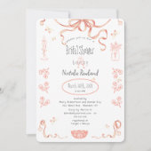 コケットヴィンテージカメオブライダルシャワー 招待状 (正面)