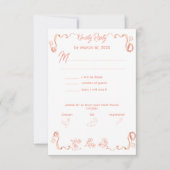 コケットヴィンテージカメオRSVP 出欠カード (正面)