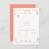 コケットヴィンテージカメオRSVP 出欠カード (正面/裏面)