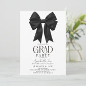 コケットヴィンテージブラックボウリボン卒業パーティー 招待状 (スタンド正面)