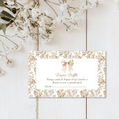 コケット中華料理ベビーシャワーおむつラッフル エンクロージャーカード