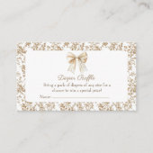 コケット中華料理ベビーシャワーおむつラッフル エンクロージャーカード (正面)