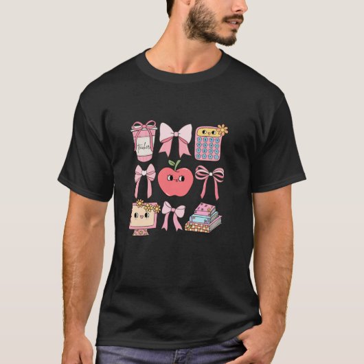 コケット先生新学期コーヒーキュート弓F Tシャツ (正面)