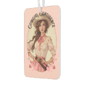 コケット女性のカーボーイウェスタンファッションポートレート カーエアーフレッシュナー (左)