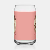 コケット女性のカーボーイウェスタンファッションポートレート ガラス缶 (左)