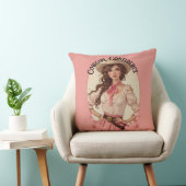 コケット女性のカーボーイウェスタンファッションポートレート クッション (椅子)