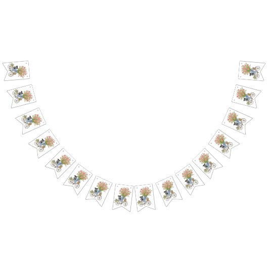 コケット子犬の誕生日パーティバンティングフラッグ バンティングフラッグ (全)