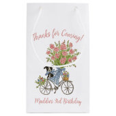 コケット子犬の誕生日パーティーのお気に入りバッグ スモールペーパーバッグ (裏面)