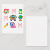 コケット学校，新学期シャツ，先生コク ノートカード (正面/裏面)