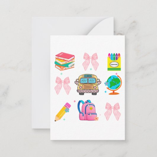 コケット学校，新学期シャツ，先生コク ノートカード (正面)