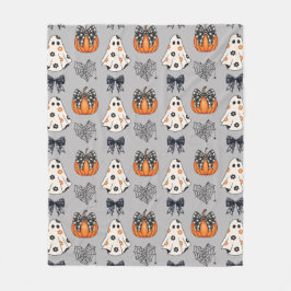 コケット幽霊カボチャ – かわいい不気味と フリースブランケット