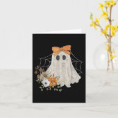 コケット幽霊ハロウィーンフラワー幽霊レース不気味 カード (黄色い花)