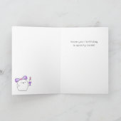 コケット幽霊ボウフレームフォトハッピーバースデーカード カード (内部)