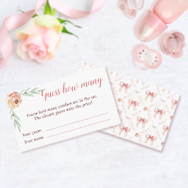 コケット弓と花模様はカードの数を推測 名刺