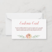 コケット弓と花模様エンクロージャカード ノートカード (正面)