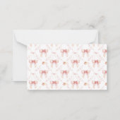 コケット弓と花模様エンクロージャカード ノートカード (裏面)