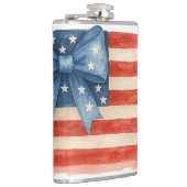 コケット弓アメリカ国旗の水の色7月4日 フラスク (右)