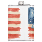 コケット弓アメリカ国旗の水の色7月4日 フラスク (裏面)
