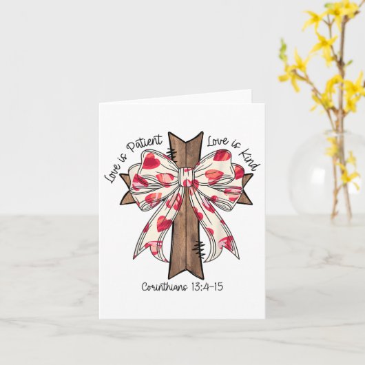 コケット弓クロスヴァレンティーンズデイイエスバイブル カード (黄色い花)