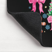 コケット弓サンタクロースピンクメリークリスマスウォーム マウスパッド (コーナー)