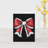 コケット弓サンタクロース陽気なクリスマス女性Xma カード (黄色い花)