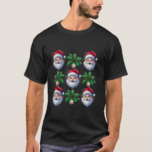 コケット弓サンタクロース陽気なクリスマス女性Xma Tシャツ