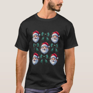 コケット弓サンタクロース陽気なクリスマス女性Xma Tシャツ