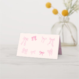 コケット弓テーマパーティーフードラベル プレイスカード