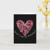 コケット弓ハート言語病理学者Slp カード (黄色い花)